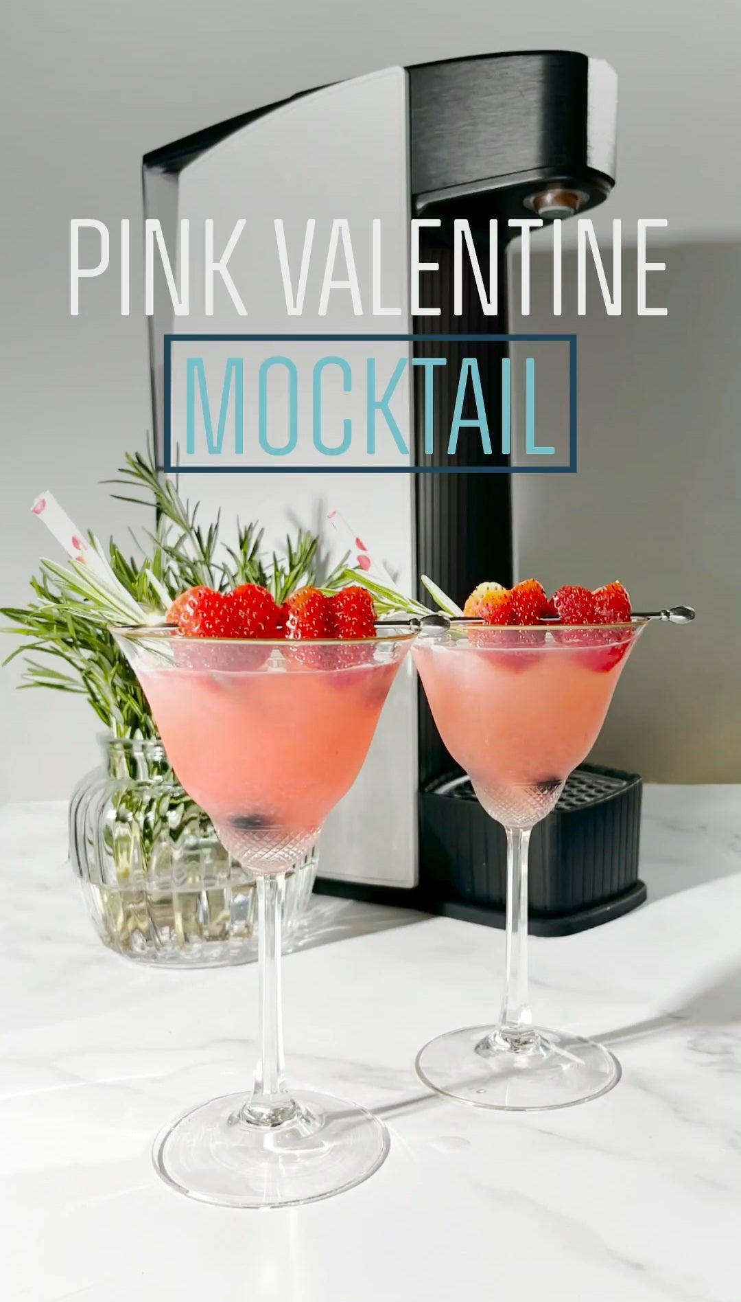 Saint Valentine Pink Blueberry Lemon Mocktail ⁠