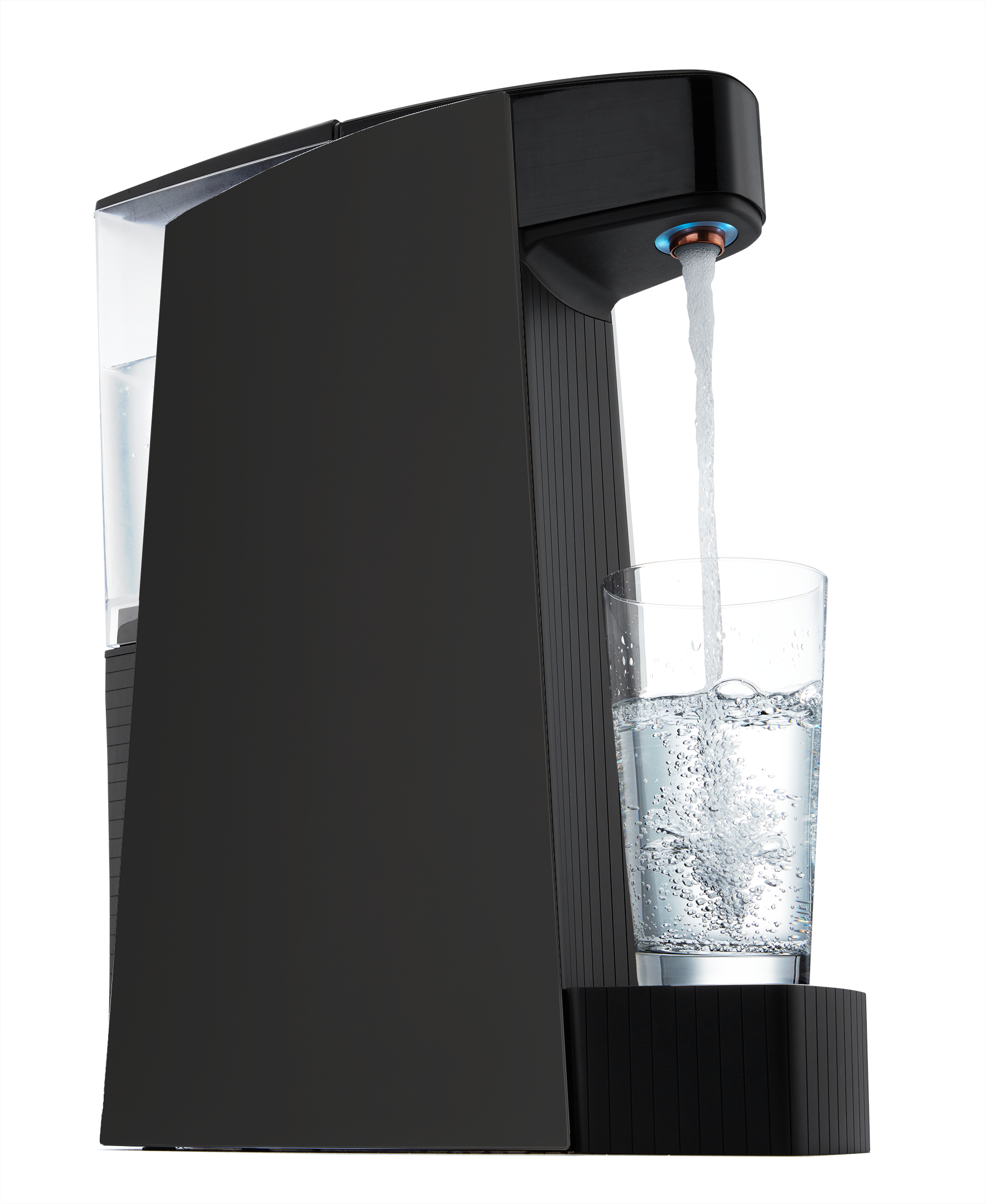 Carbon8 - One Touch Sparkling Water Maker + Filter & Lemon8 - Black