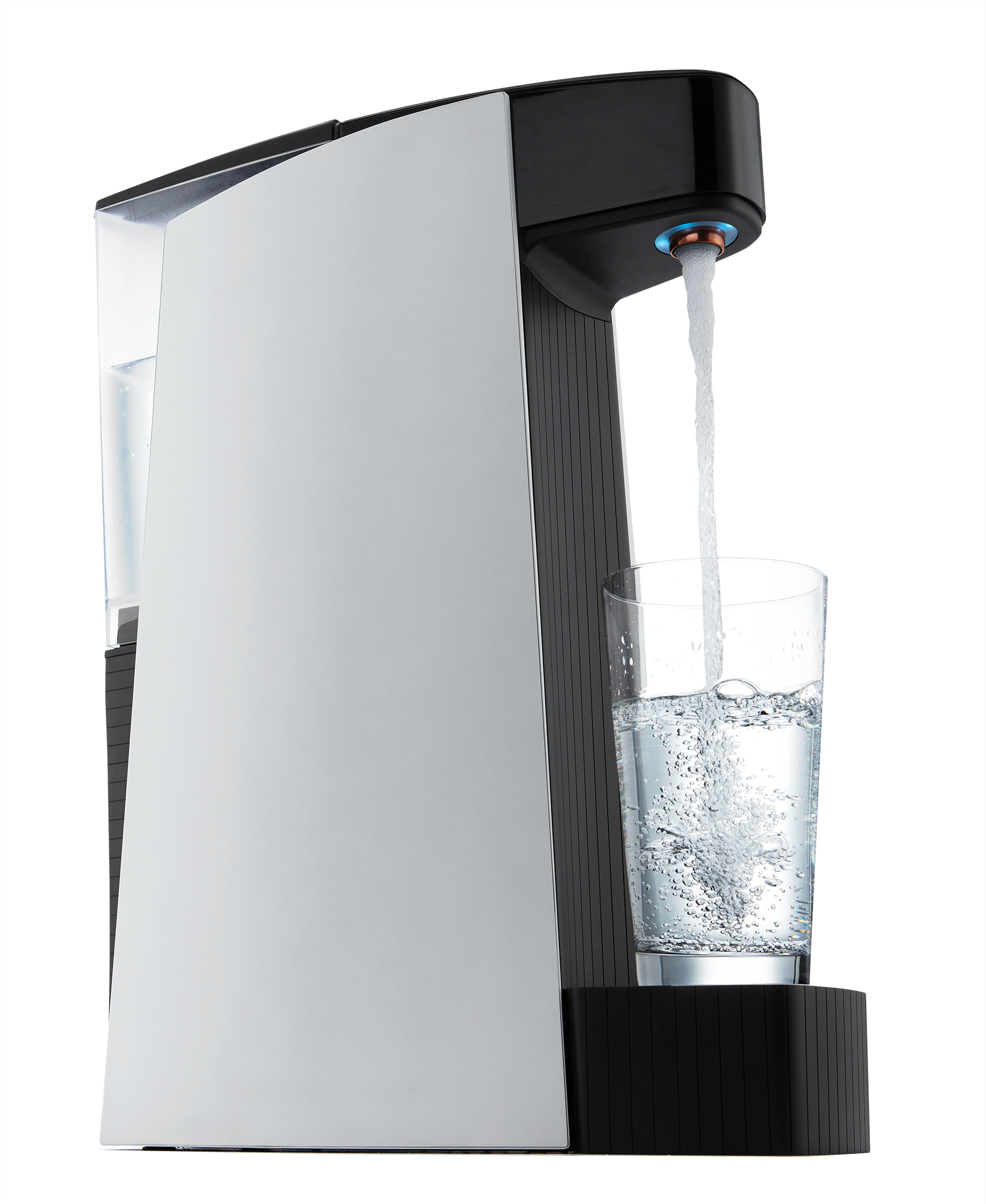 Carbon8 Kit - One Touch Sparkling Water Maker + Filter & Lemon8 + Co2 Cylinder - Silver