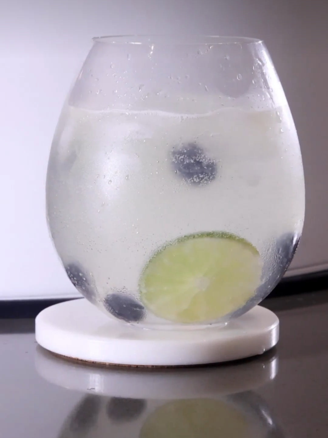Relax and enjoy the night with Carbon 8 sparkling water