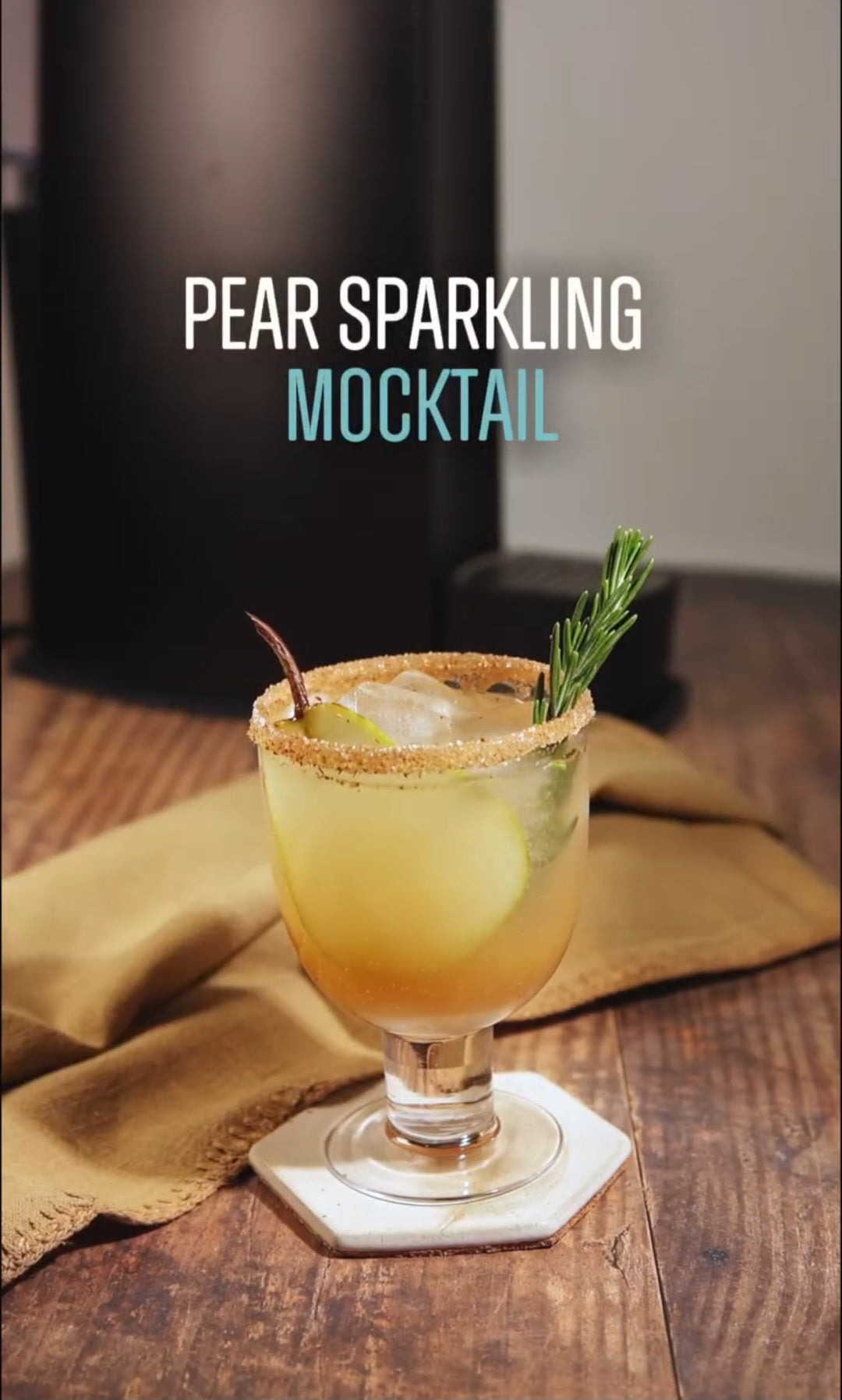 Pear sparkling mocktail ⁠