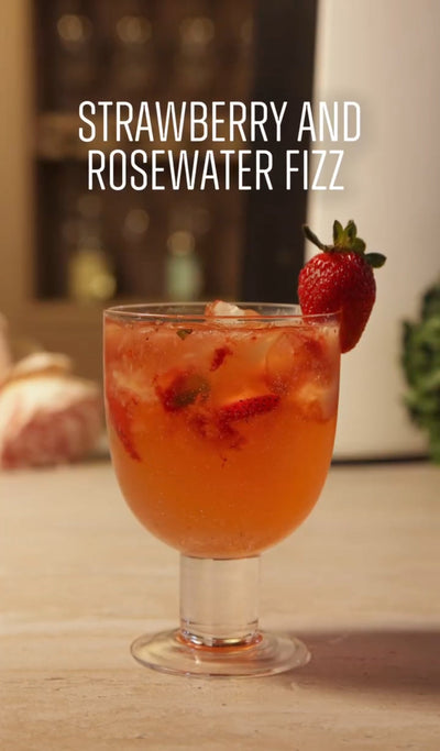 STRAWBERRY AND ROSEWATER FIZZ