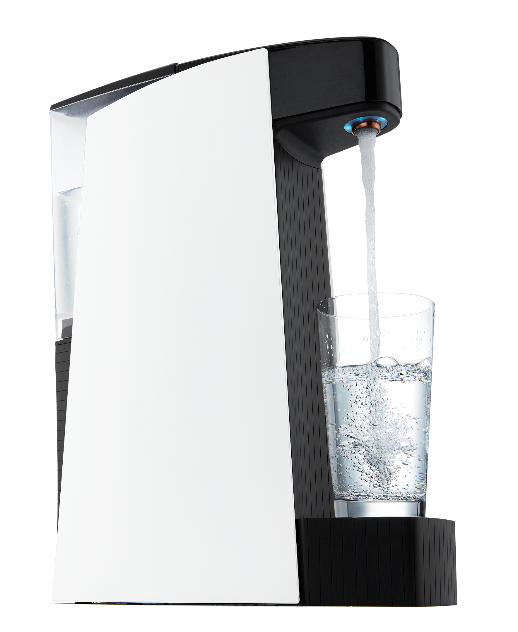 Carbon8 - One Touch Sparkling Water Maker + Filter & Lemon8 - White